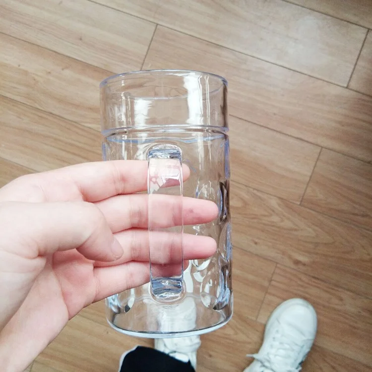 Custom Beer Mug Oktoberfest Style Dimpled Plastic 0.5L Beer Stein for Beer Gardens and Parties