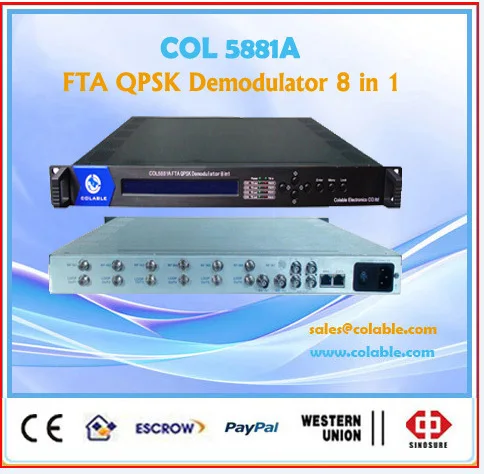 Capacitors digital satellite TV receiver (open) satellite receiver 8 channels decoder IRD COL5881A