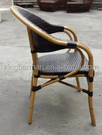 Bamboo Frame Rattan Chair Bistro Chairs Cafe Furniture Chairs