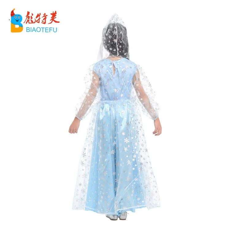 TV&Movie Elsa Frozen cloak costumes hot sale Elsa long sleeve fancy dress party cosplay dress costumes in stock