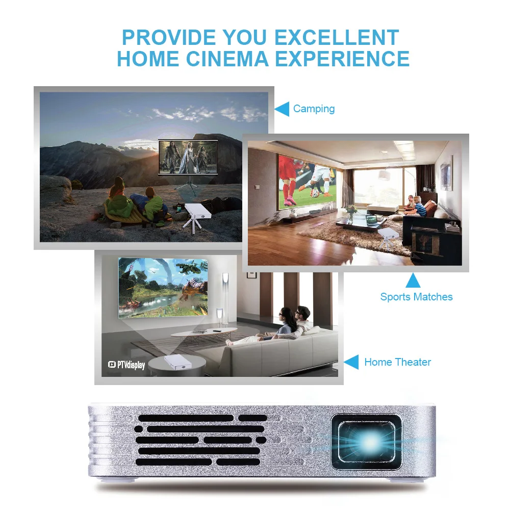 P8 BT Wireless Portable DLP Projector Android 480P 5000mah Projectors Mini Pocketable LED Wifi Smart Projector
