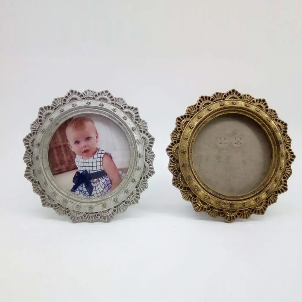 Gold sliver picture frame small baroque rectangle photo frame 2.5*3.5