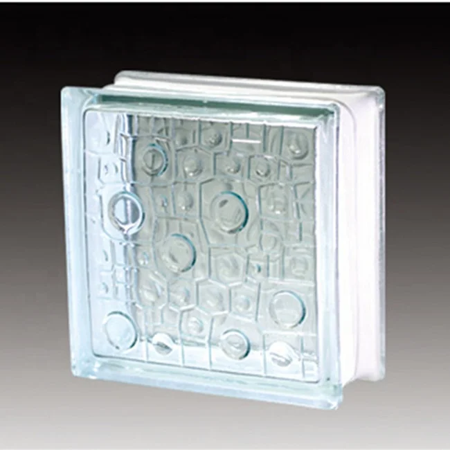 Clear Crystal Parallel Pattern Glass Block For Decorative