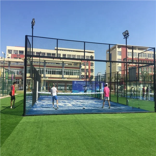 Factory Price Assembled Hot Sale Indoor Or Outdoor Panoramic Padel Tennis Court For Sports