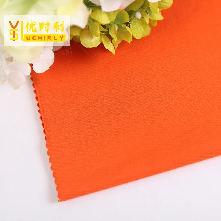 
China supplier soft 100 cotton spandex single jersey knitted fabric 