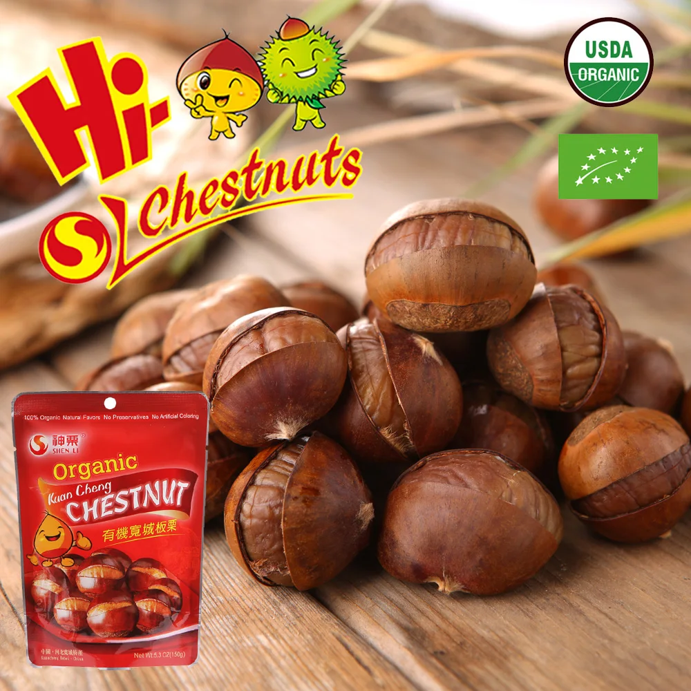 Готов к употреблению жареные каштановые закуски