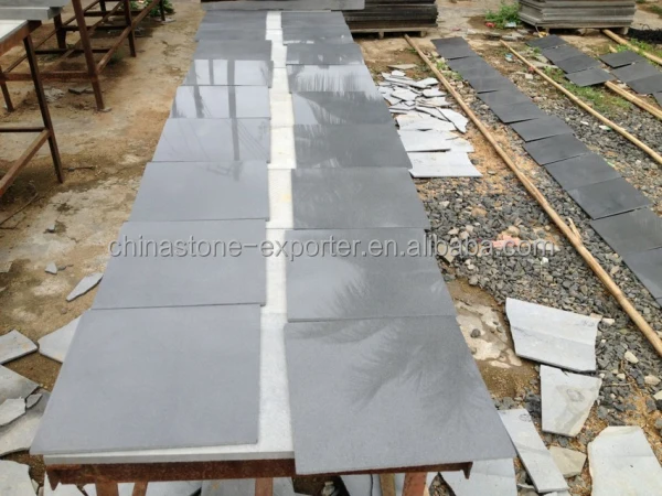 
China cheap grey andesite honed basalt paving stone for wall 