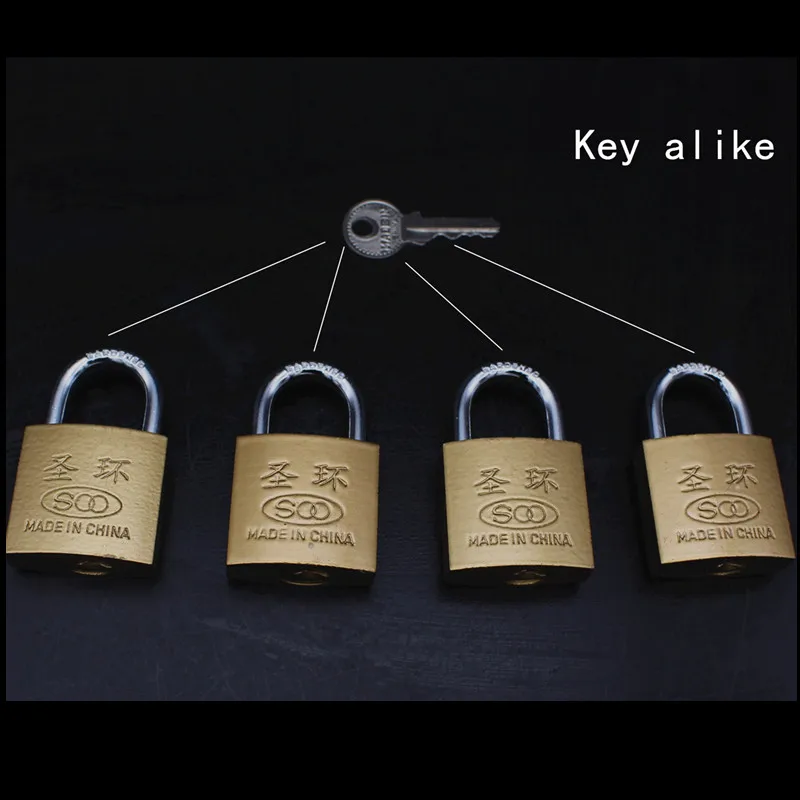 
Customized one key can open all locks key alike padlock 