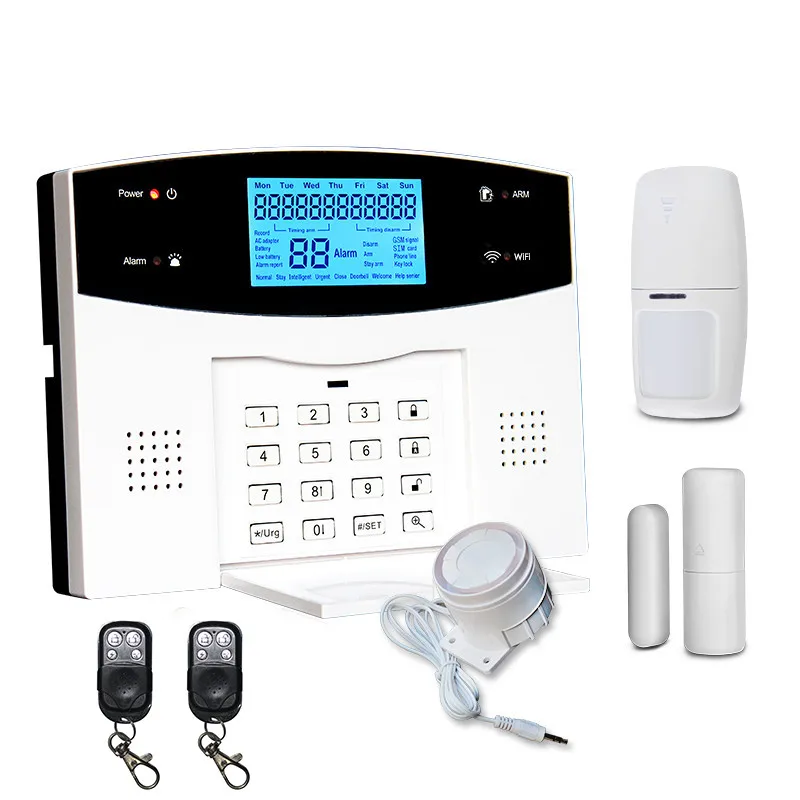 2023  Hot Sales 433MHz Intelligent Home Wifi+GSM+PSTN Security Alarm Anti Theft
