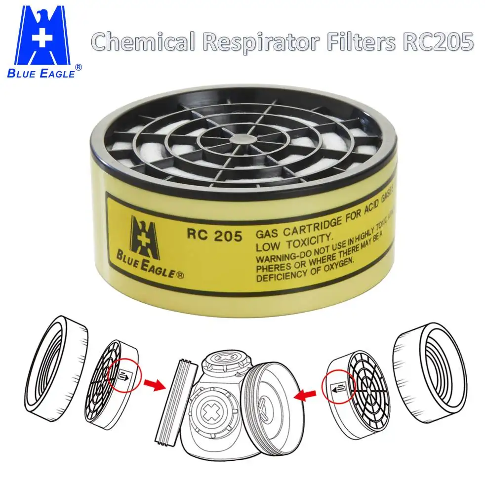 Безопасности и защиты Синий Орел Половина лица Респиратор маска с фильтром