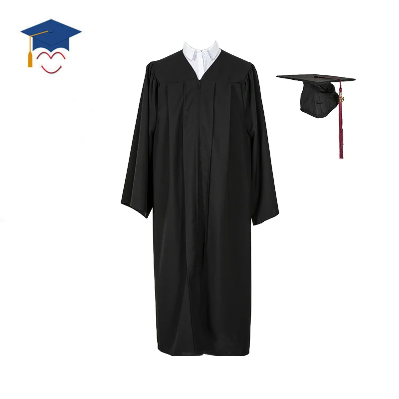 Adult Matte Graduation gown  cap and tassel
