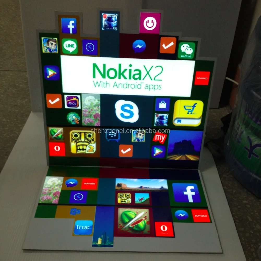 EL animated signs for table talker, EL acrylic table stand for new cellphone promotion