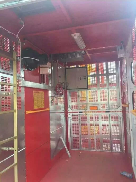 1000kg construction material hoist SS100/100 model with double cage