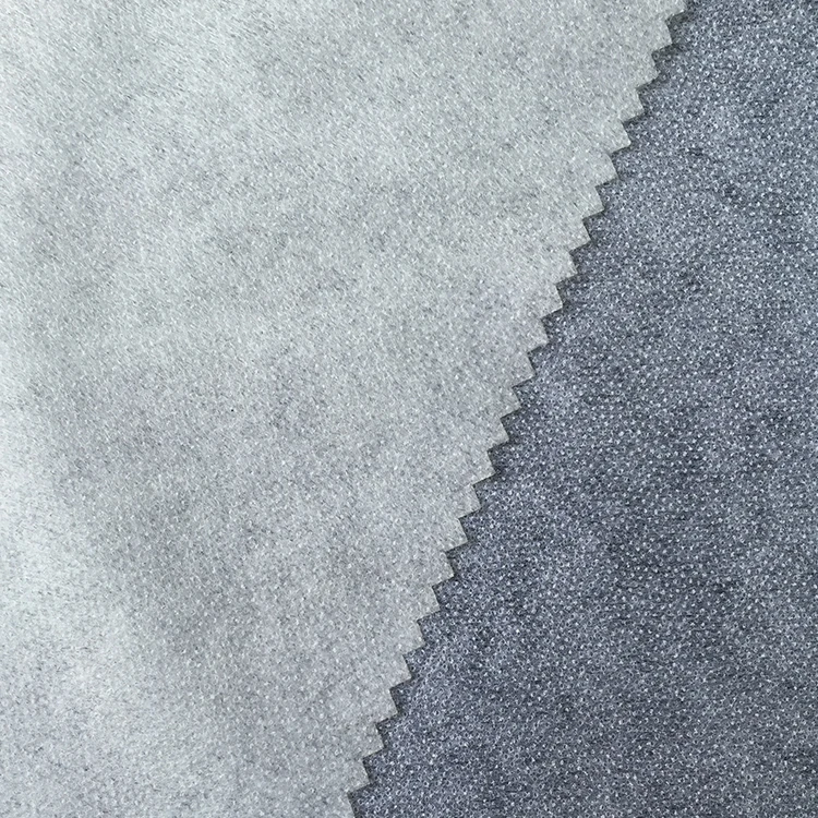 
100% Polyester Coat Horse Hair Canvas Non Woven Fabric Interlining 