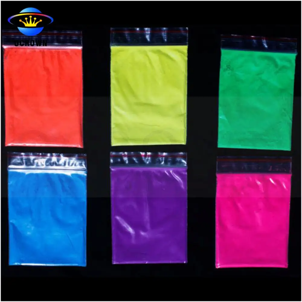 Cosmetic grade bulk neon color reflective powders bright fluorescent pigment nail powder