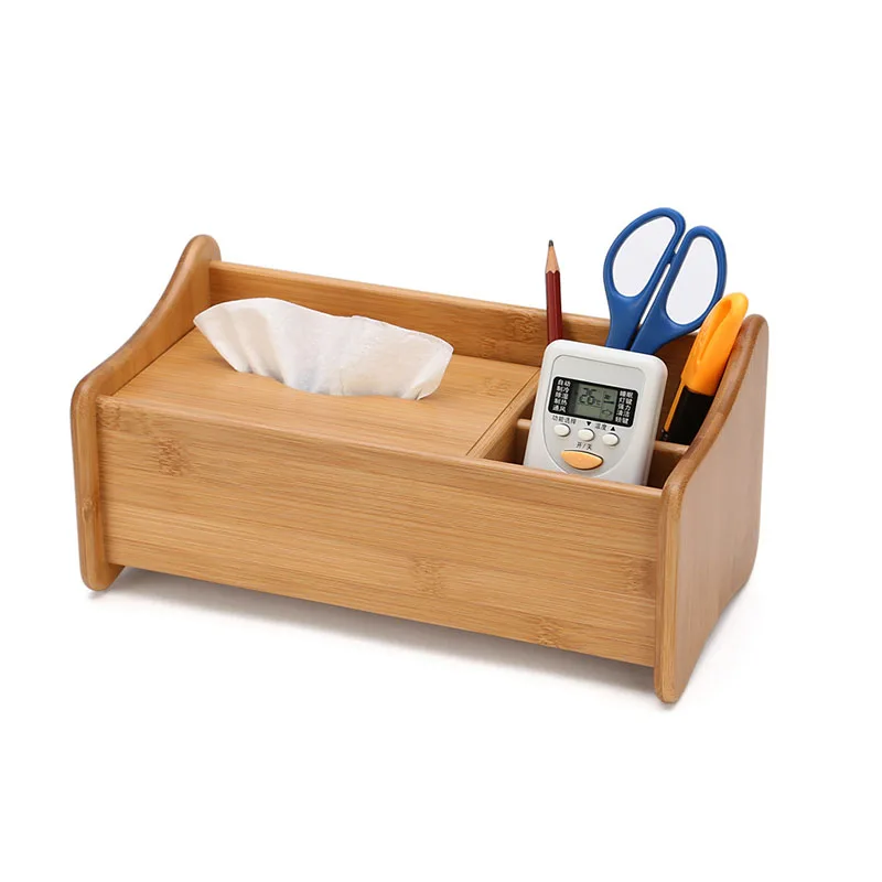 Multipurpose office home desktop tidy stationery items accessories pencil makeup storage organizer with tissue box holder