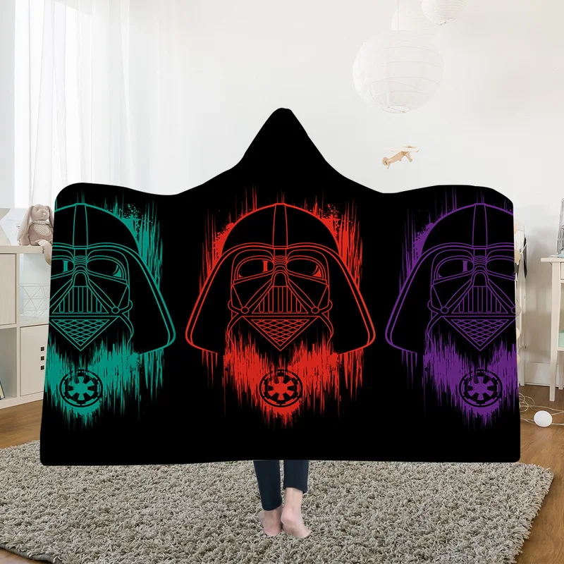 
Hooded Blanket Star Design Cloak Fleece Bed Sheet Set Blanket 
