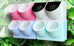 Economic new products self watering stackable colorful wall hanging plastic flower pot for gardens