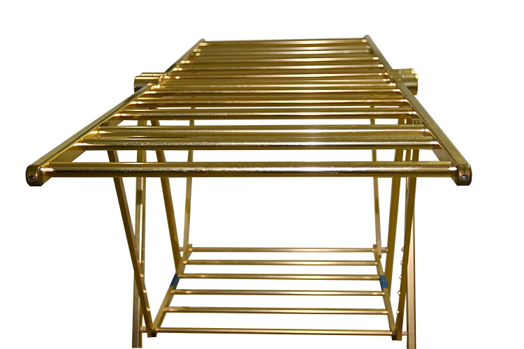 home furniture  double folding multi-function clothes hanger aluminum alloy balcony folding clothes / laundry drying rack