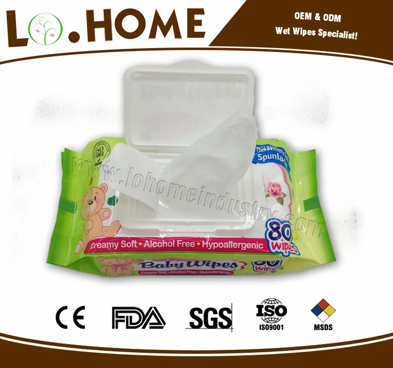 
high quality alcohol free private label biodegradable baby wipes Happy baby babyhood tender baby wet wipes 