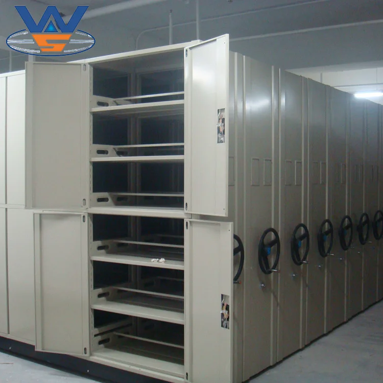 Intelligent Q235B Mobile Shelving System Compactor Cabinet/High Density Bookshelf from Nanjing Victory