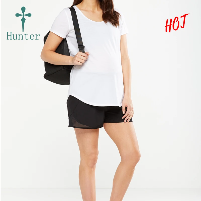 
Customized Pregnant Woman Yoga Shorts Ladies Fitness Wear Wicking And Moisture Maternity Fitness Shorts 