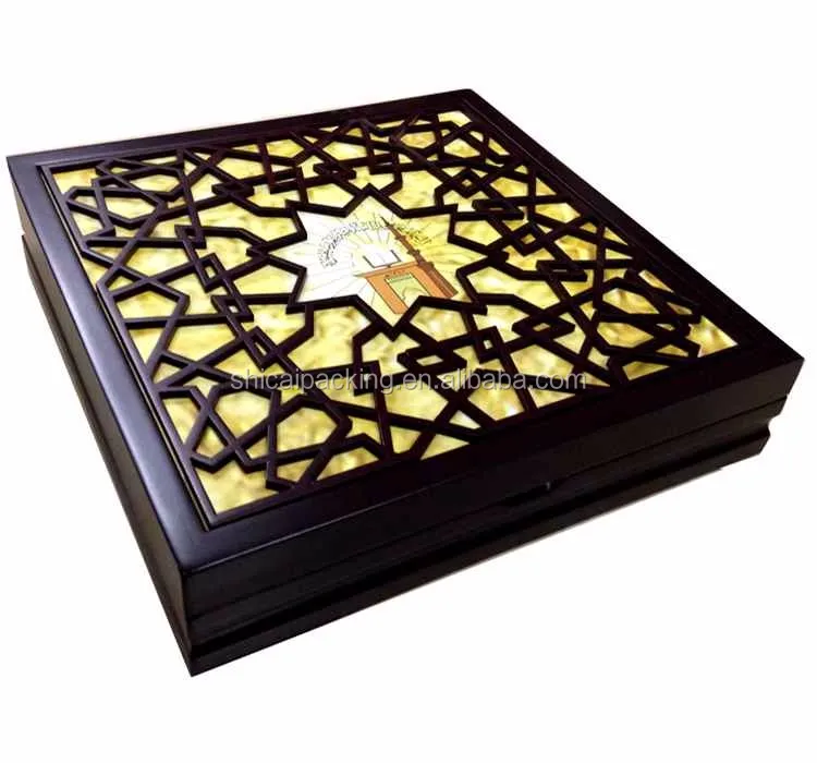 
Manufacturer Customized Arabia Beauty Box Packaging Laser Cut Engraving Wooden Box For Gift Decorative Storage Boxes With Lid 