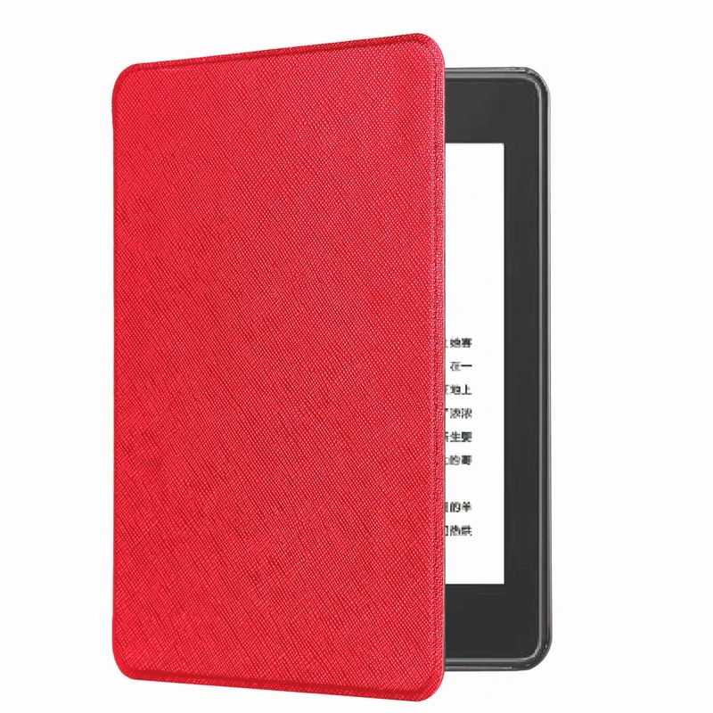 For Amazon Kindle Paperwhite 4 PU Flip Cover Cross Pattern Book Style Case