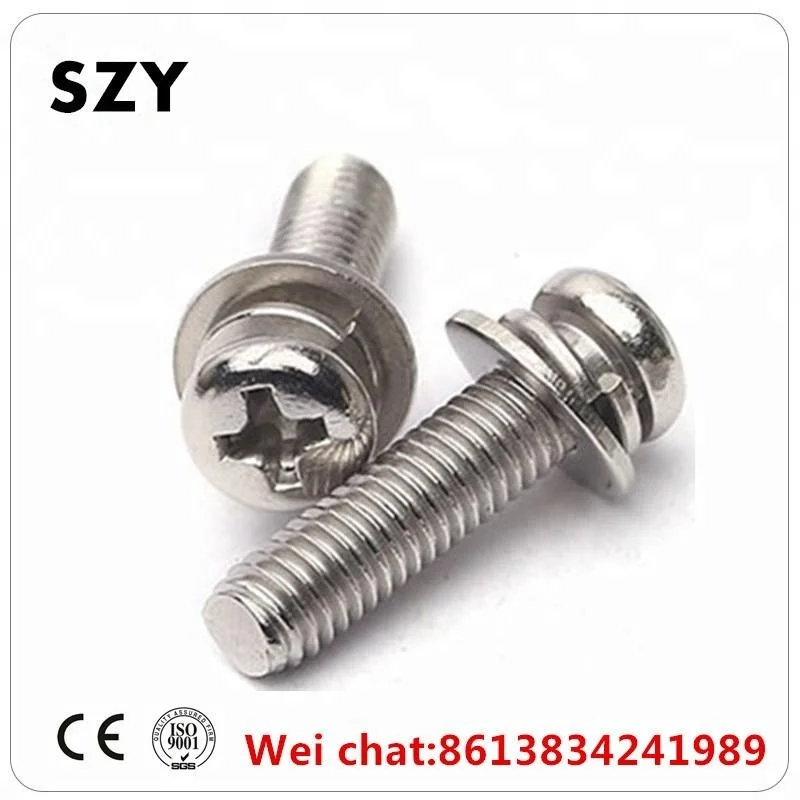 Furniture zinc yellow hex flange head steel screws