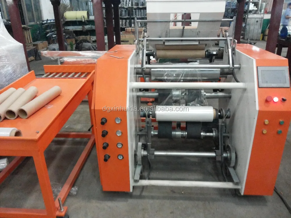 XHD-500 Fully Automatic Jumbo Roll Stretch Film Rewinder Machinery