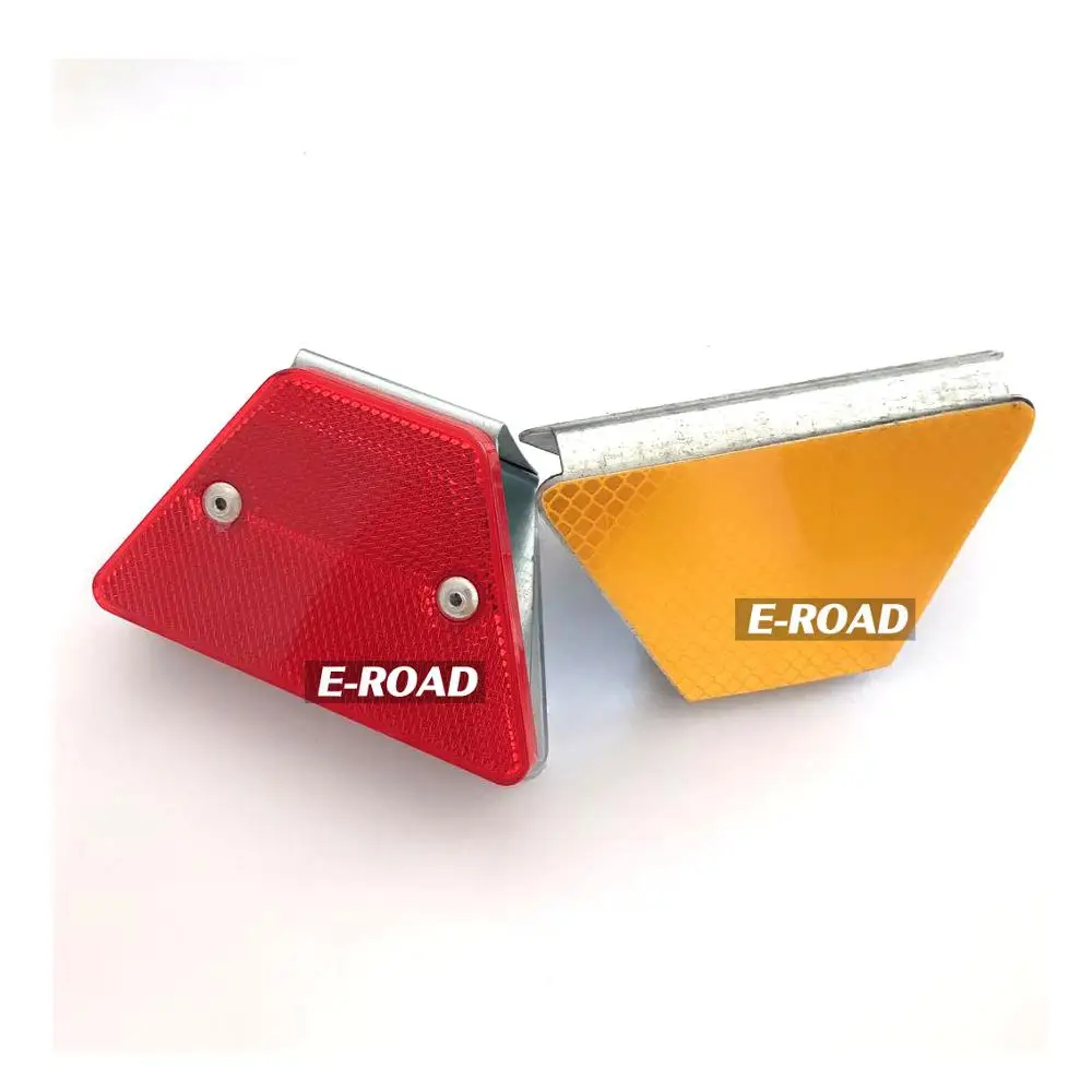 Ограждение для поручней, белый, желтый, красный цвет, трапециевидная форма, ограждение шоссе, металлические штамповочные детали, ограждение, отражатель