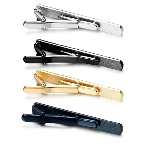 
Inspire stainless steel jewelry wholesale tie bar clip for men 18k gold rose gold plated wedding tie clips 