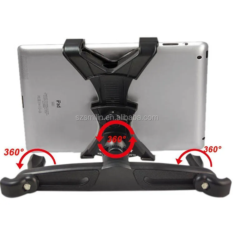 360 Degree Adjustable Rotating Headrest Car Seat Mount Holder K110 For iPad 2 4 Samsung Galaxy Motorola Xoom 7-11inch Tablets