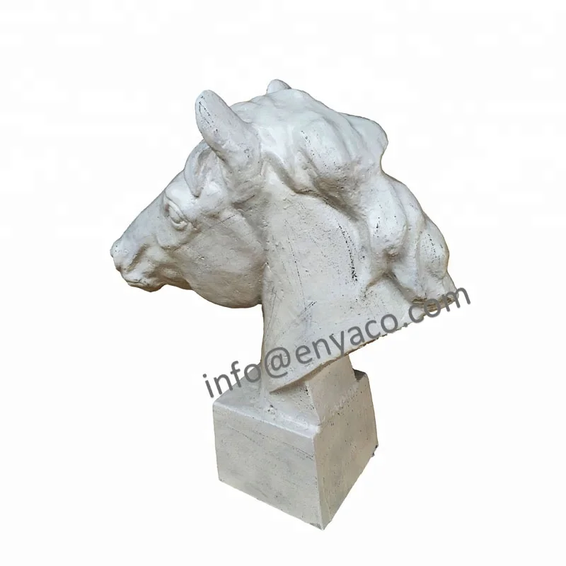 High quality factory price decorative horse head, antique horse head figurine