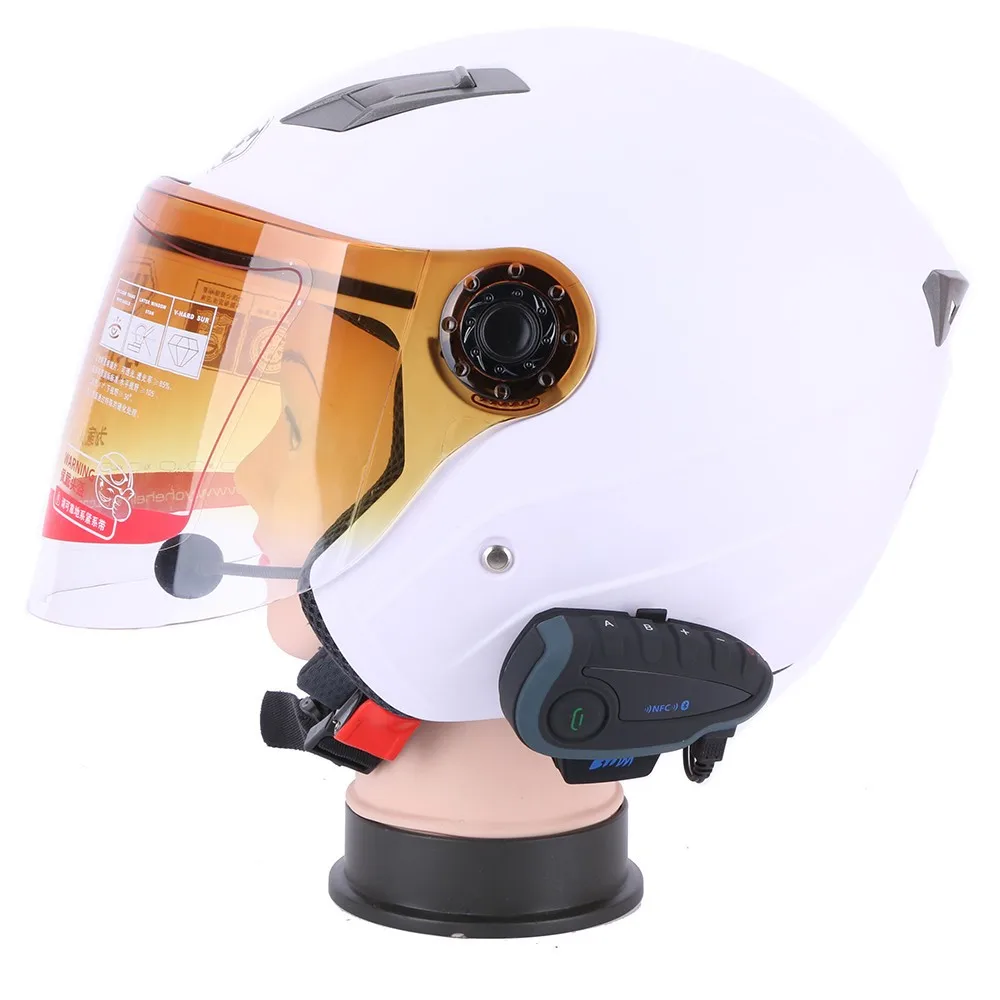 2x V8 BT Remote Controller 1200M Motorcycle Interphone Bluetooth Helmet Intercom Headset