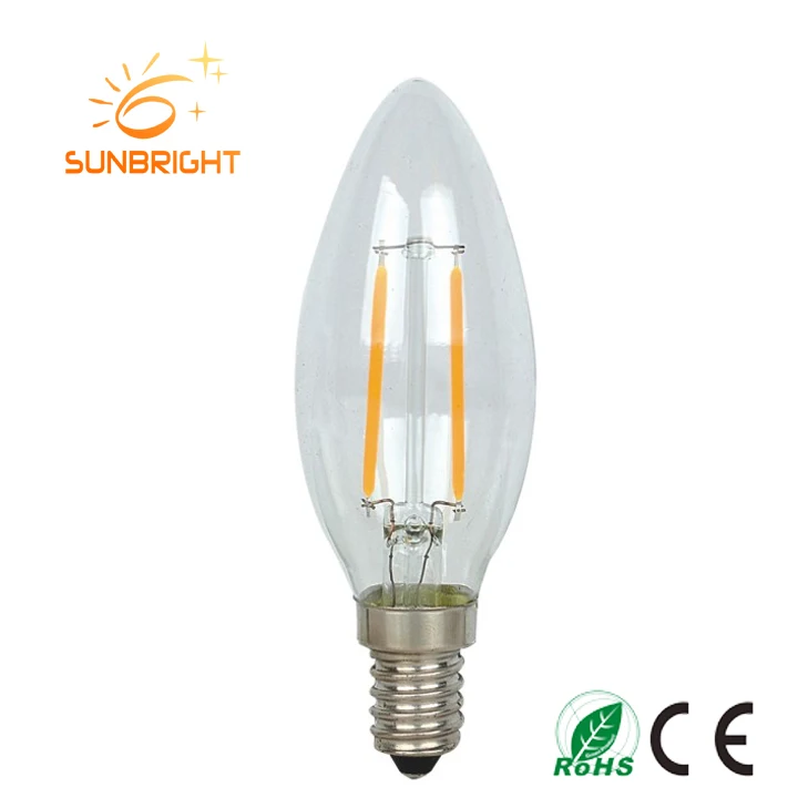 high bright fire flicker flament  effect shape candle light 12v e17 e27 led flame bulb