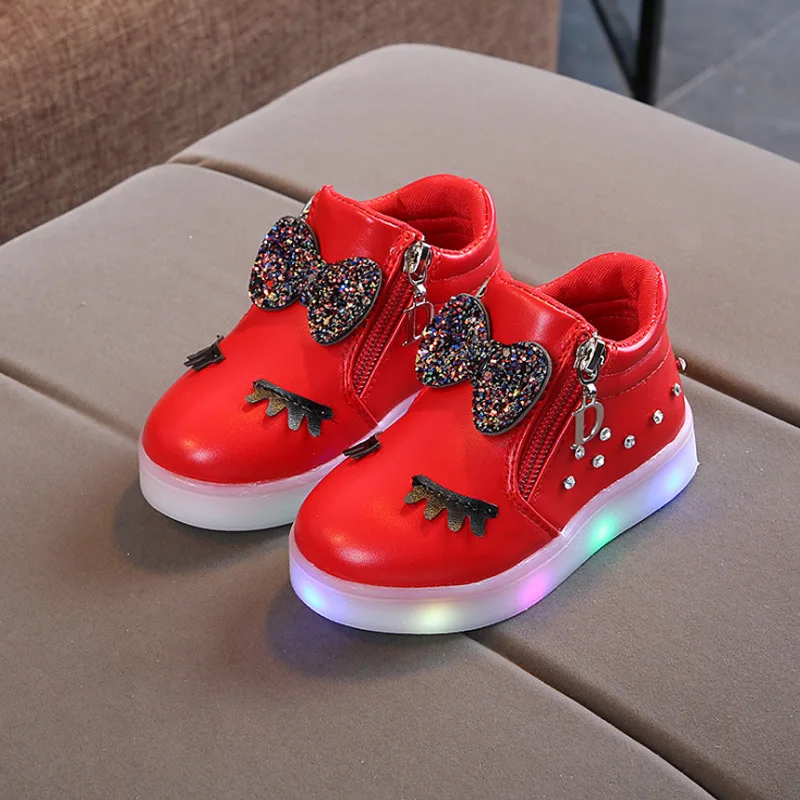 
New Trend Fashion Popular Children Casual Shoes Girls Cute Bow Light Shoes 