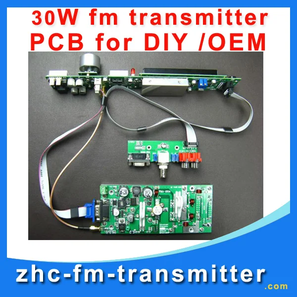 ФСК-30E 30W ЖК-дисплей стерео FM трансляция передатчик DIY Kit печатной платы передатчика