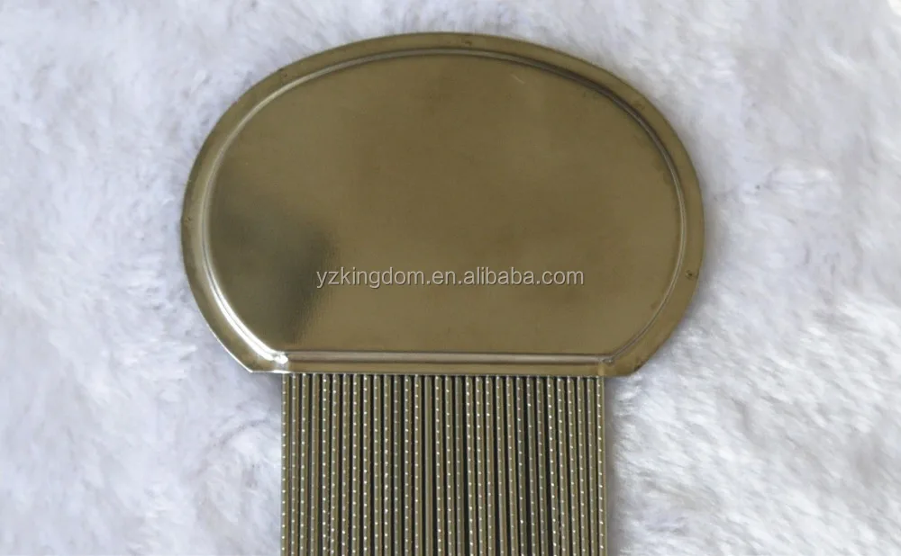 Hot Selling Stainless Steel Handle Grooved Teeth Flea Lice Nit Louse Tick Comb For Human Kid Child Hair Cleaning