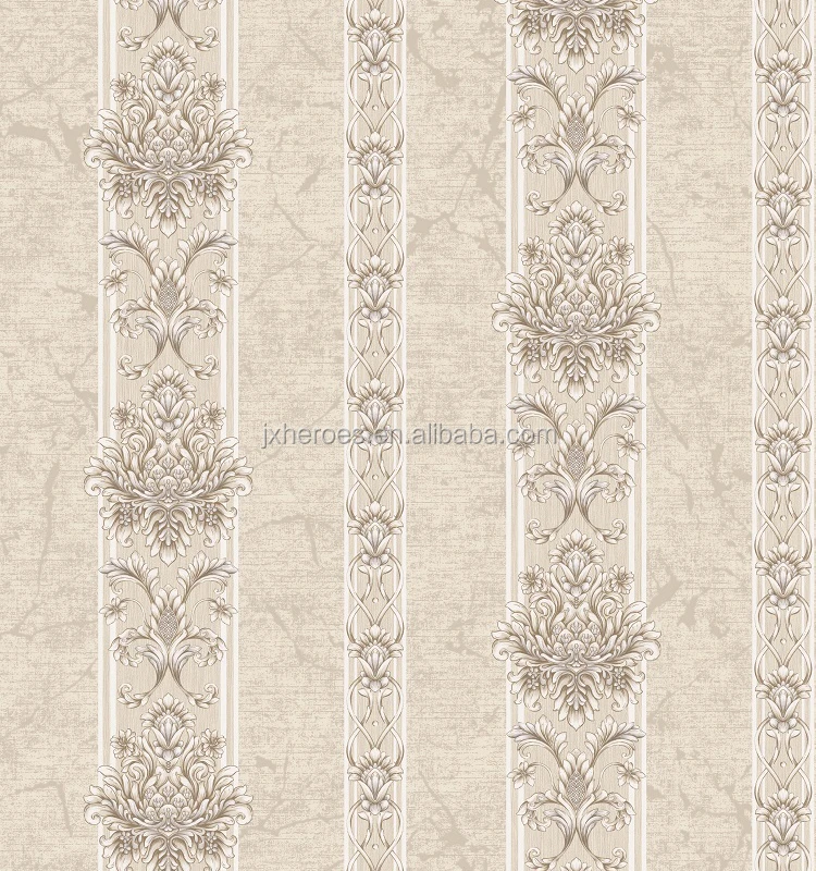Beautiful Small Euro Flower Vertical Stripe German Wallpaper for Hotel and Bedroom