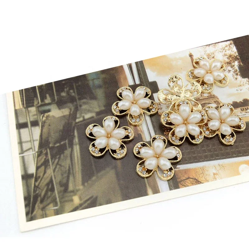 Женская заколка с кристаллами и жемчугом, зажим для волос с цветком, заколка для волос, аксессуары, ювелирные изделия