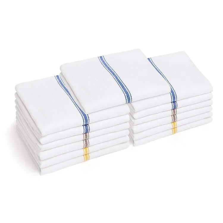 Classic 100% Cotton Stripe Kitchen Towels Dish Towels Perfect Bar Towel