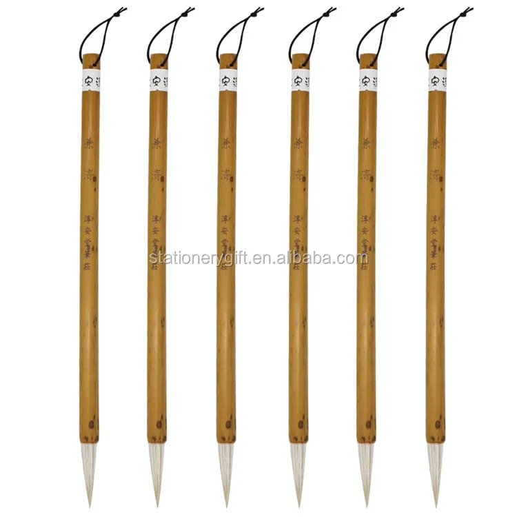 Chinese bamboo handle antique chinese calligraphy brush