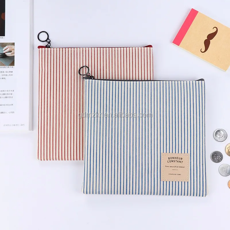 Amazon Hot-sell custom printed natural cotton canvas zipper wallet for women