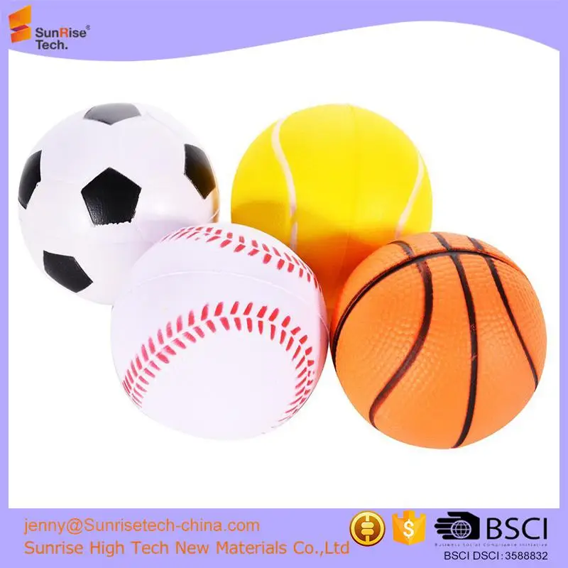 
Factory Supply Slow rising memory foam squishy Sports stress toys ball 