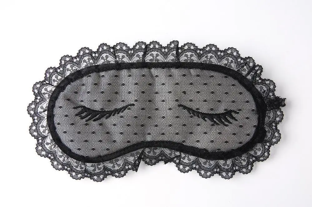Custom women lace lady pocket with pouch decorative pack sleeping eye mask