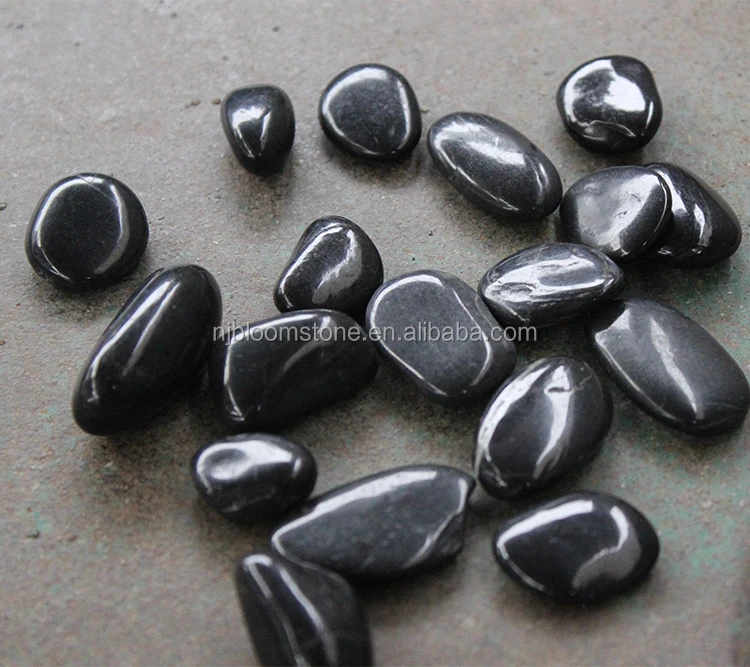 
black large river rock stones 