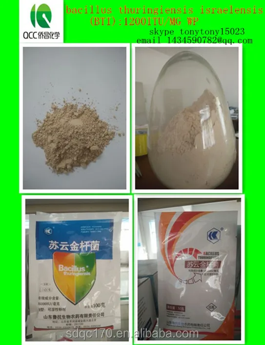 
Top quality Bacillus Thuringiensis israelensis(BTI):1200ITU/MG WP 