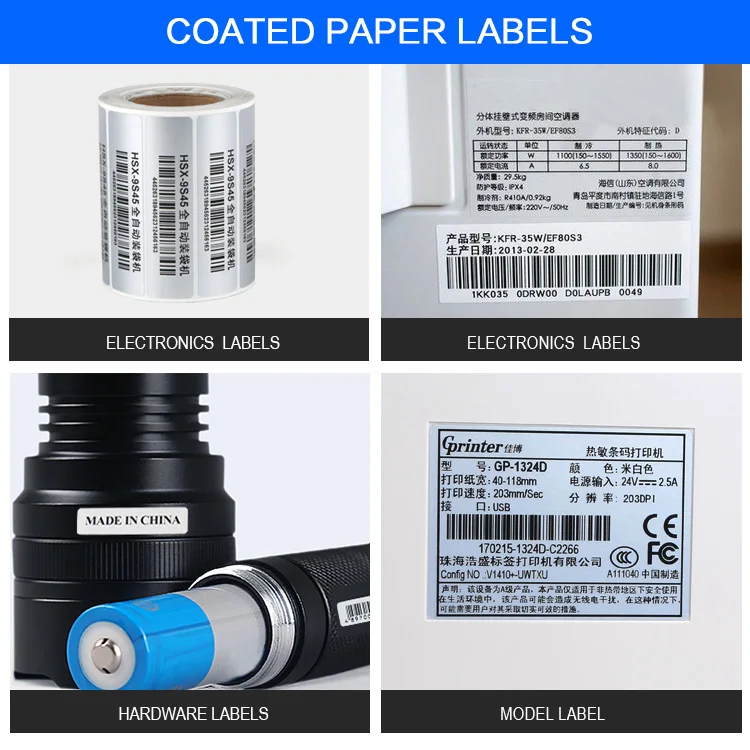 Hard to scratch metallised pet silver barcode pvc label sticker 60x40mm