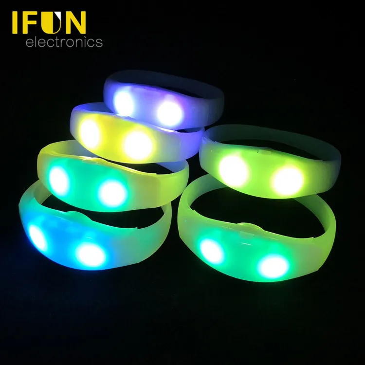 Music Shows Rock Concerts LED Party Supplies Wireless RGB Controlled LED bracelets(Ready to ship)